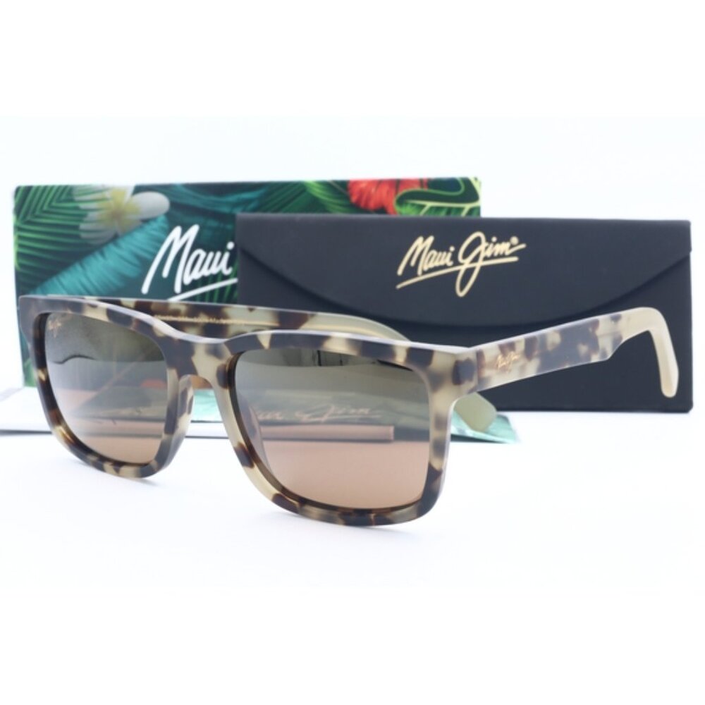 Maui Jim Stone Shack MJ 862-10 Tortoise Square Sunglasses Brown polarized Lenses